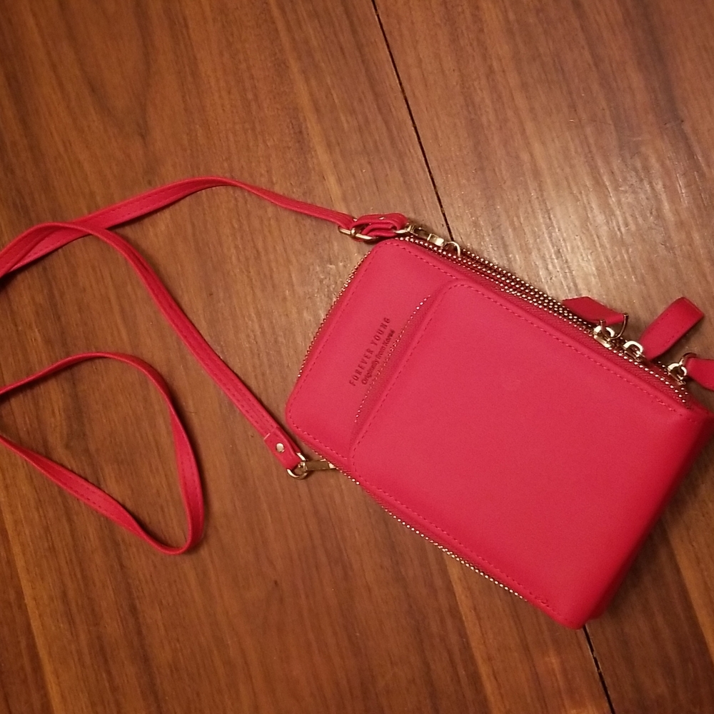 Forever Young vegan travel bright red purse!